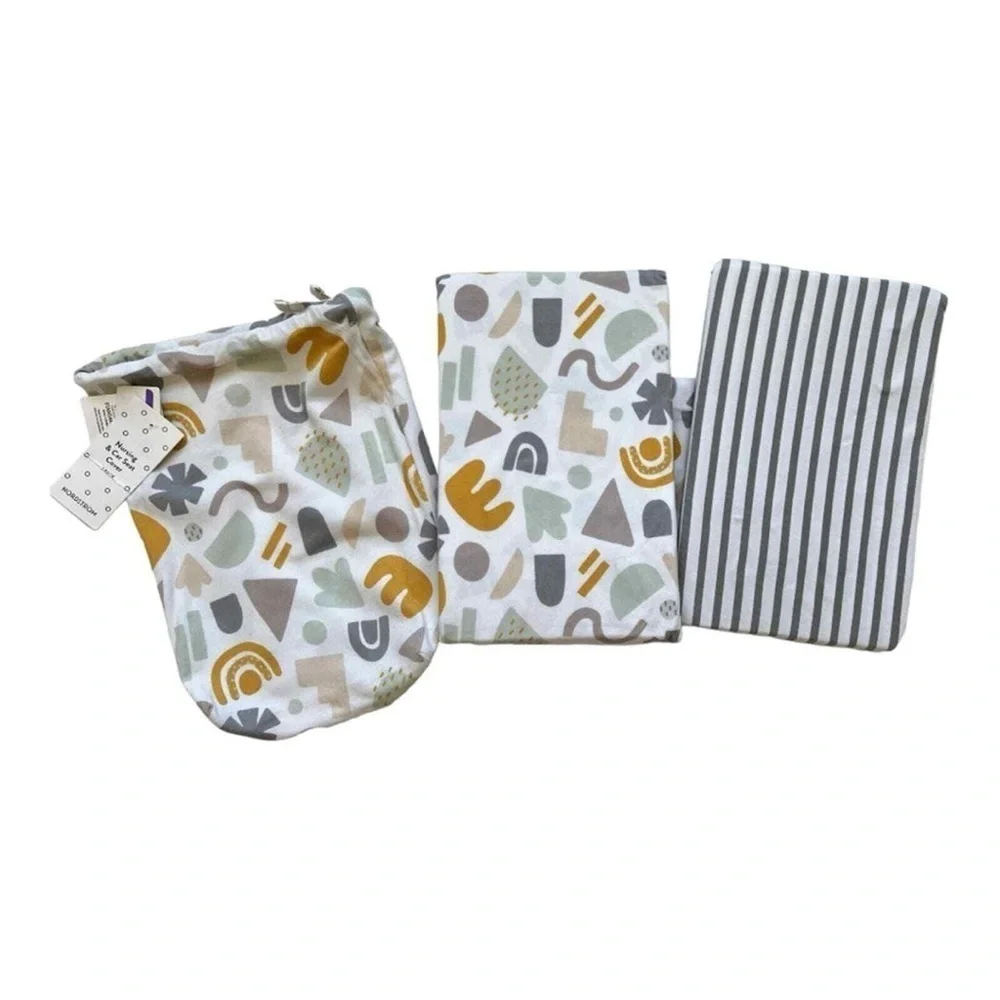 NORDSTROM Geo Blocks Pack 2-Pack Car Seat & Nursing Cover